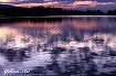湖の夕景